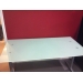 Ikea GALANT Frosted Glass Top Desk Brushed Aluminum